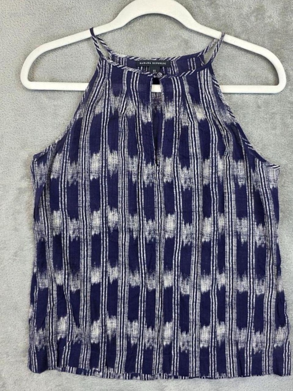 Banana Republic Navy and White Striped Halter Camisole